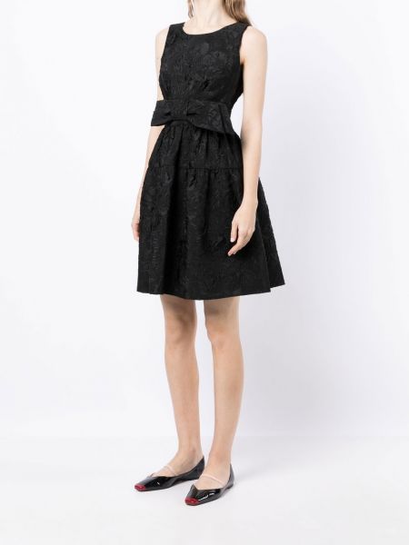 Žakárové mini šaty s mašlí Dice Kayek černé