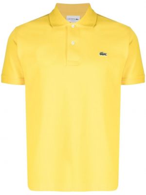Поло тениска бродирана Lacoste жълто