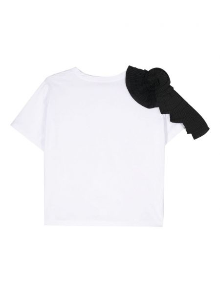 T-shirt avec applique plissé Parlor blanc