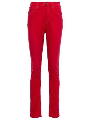 Jeans skinny taille haute Y/project rouge