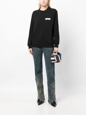 Sweatshirt aus baumwoll mit print Msgm schwarz