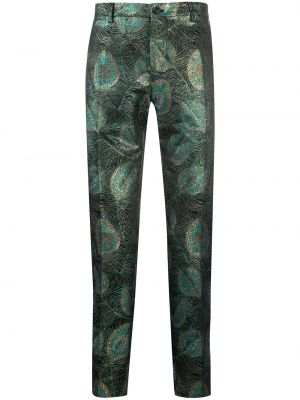 Pantalones con plumas de plumas Dolce & Gabbana verde