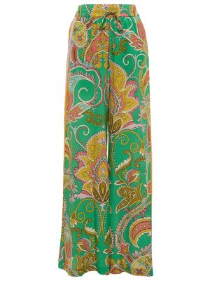 Jedwabne spodnie Alã©mais zielone