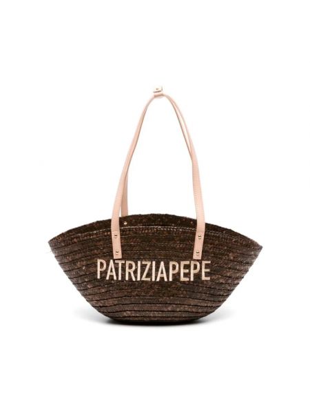 Shopper handtasche mit taschen Patrizia Pepe braun