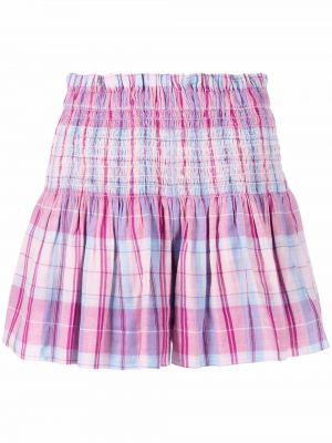 Trykt sjekket shorts Isabel Marant étoile rosa