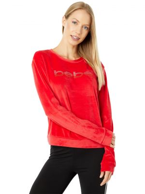 Велюровый свитер BebÈ красный