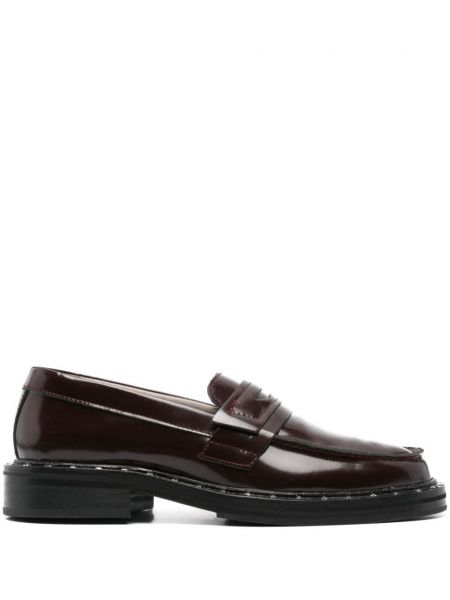 Læder loafers Allsaints rød