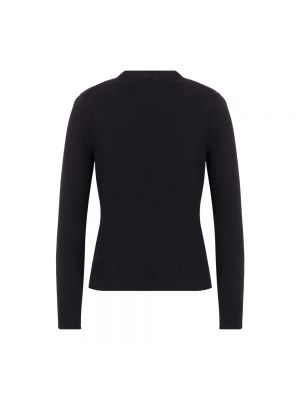Suéter de cuello redondo Giorgio Armani negro