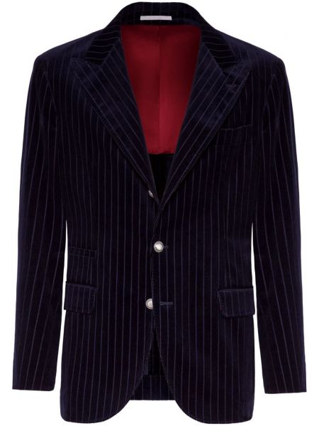 Stribet blazer Brunello Cucinelli blå