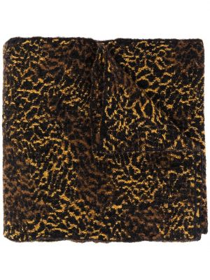 Bufanda leopardo Saint Laurent marrón
