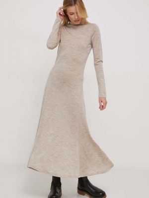 Шерстяное платье Polo Ralph Lauren бежевое