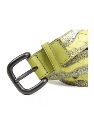 Cinturón de cuero Bottega Veneta verde