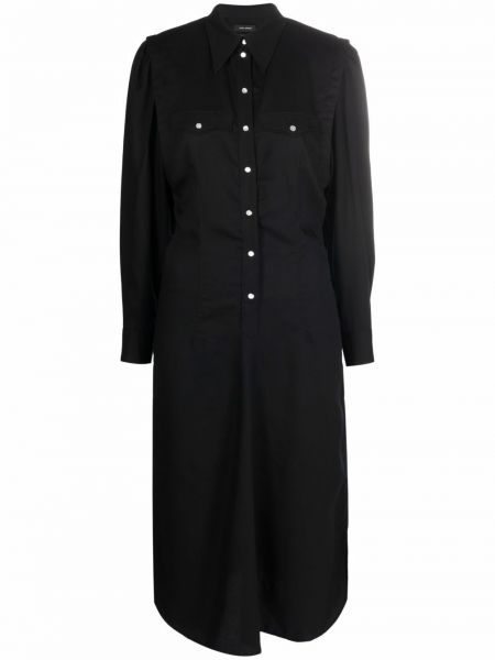 Vestido camisero lyocell Isabel Marant negro
