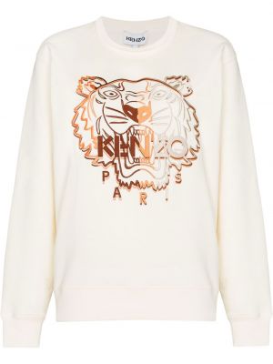 Tigerstripete rund hals brodert sweatshirt Kenzo