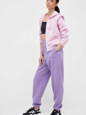 Фиолетовые однотонные спортивные штаны Adidas Originals