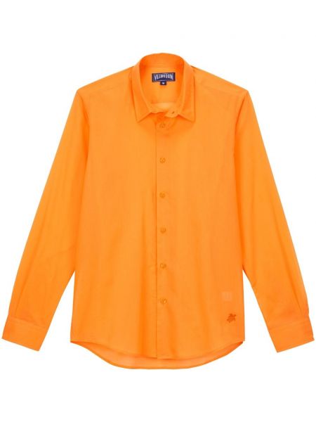 Haftowana koszula Vilebrequin pomarańczowa