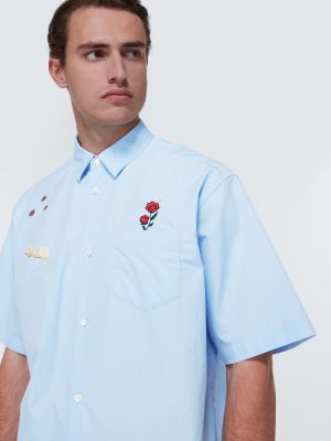 Kokvilnas krekls ar izšuvumiem Undercover zils