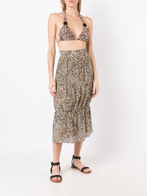 Leopardí sukně s potiskem Adriana Degreas