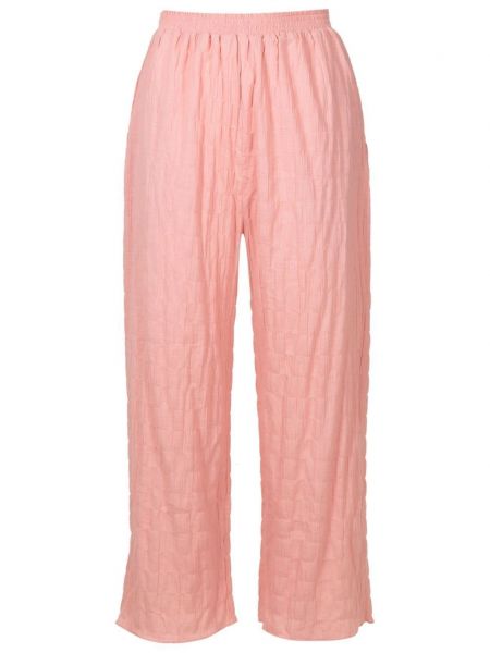 Pantaloni din bumbac Clube Bossa roz
