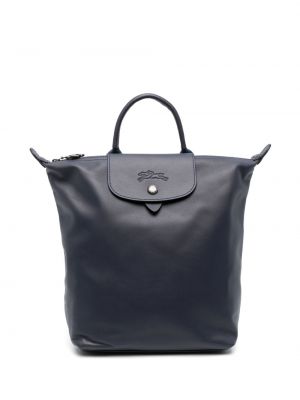 Kožený batoh Longchamp modrý