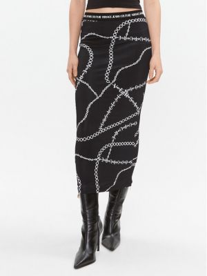 Slim fit priliehavá džínsová sukňa Versace Jeans Couture čierna