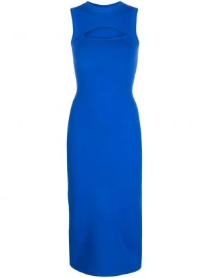 Midi šaty Victoria Beckham modrá