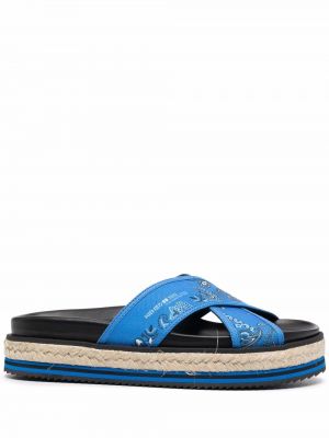 Plateau sandale mit print Kenzo blau