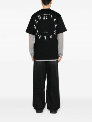 Siuvinėtas marškinėliai 44 Label Group juoda