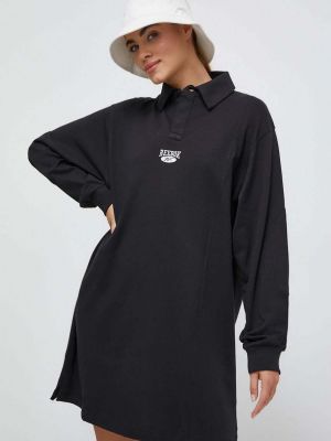Oversized bavlněné mini šaty Reebok Classic černé