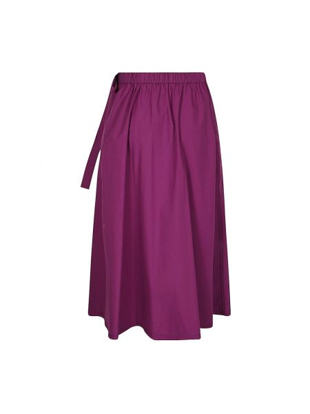 Falda midi de algodón Max Mara Weekend violeta