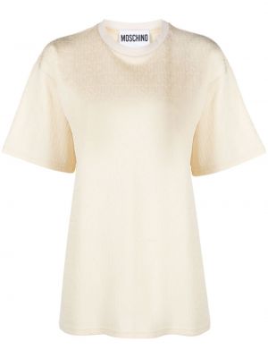 T-shirt à imprimé Moschino beige