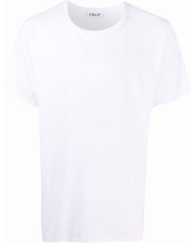 T-shirt con scollo tondo Cdlp bianco