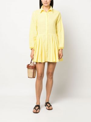 Sukienka koszulowa bawełniana Federica Tosi żółta