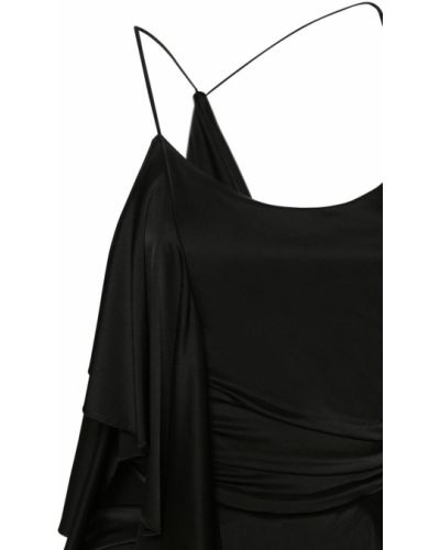 От вискоза мини рокля от джърси Alexandre Vauthier черно