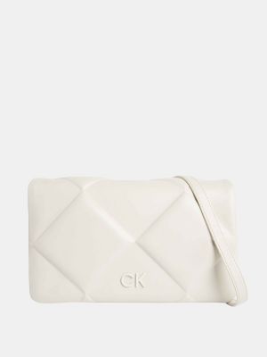 Bolsa de hombro acolchada con estampado de rombos Calvin Klein