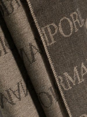 Echarpe en tricot à imprimé Emporio Armani marron