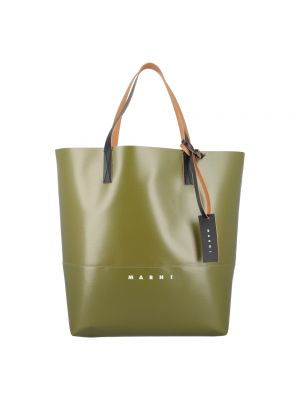 Shopper handtasche mit taschen Marni grün