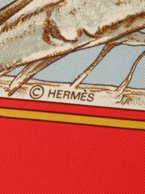 Jedwabna szal Hermès Pre-owned czerwona