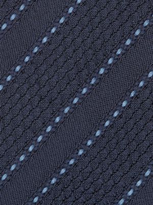 Corbata de seda a rayas de tejido jacquard Ermenegildo Zegna azul