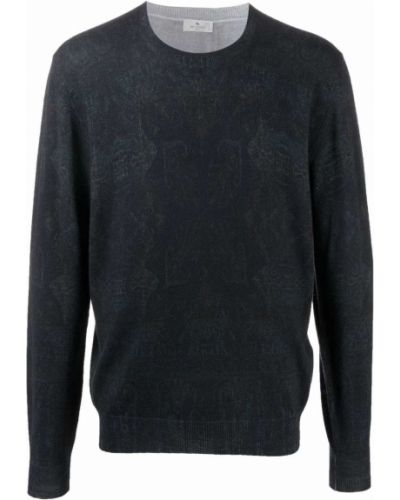 Jersey de cachemir con estampado de tela jersey Etro negro