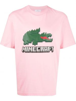 Trykt t-skjorte Lacoste rosa