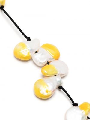 Collier avec perles Panconesi jaune