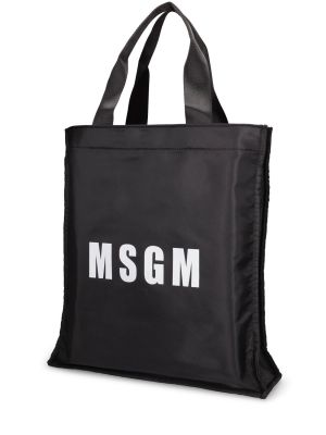 Shopper kabelka z nylonu Msgm černá