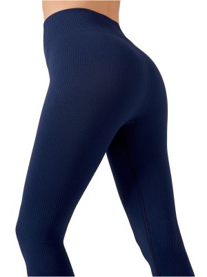 Pantaloni sport cu talie înaltă Los Ojos albastru