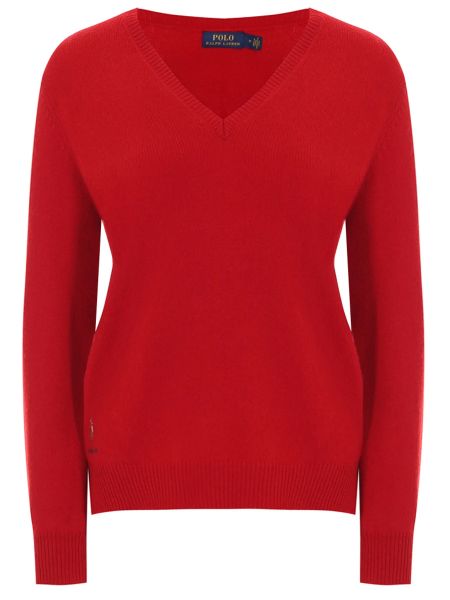 Шерстяной пуловер Polo Ralph Lauren красный