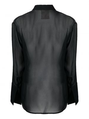 Průsvitná košile Semicouture černá