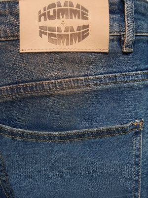 Obnosené bootcut džínsy Homme + Femme La modrá