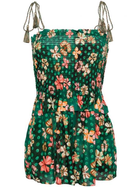 Φλοράλ ολόσωμη φόρμα με σχέδιο Ulla Johnson πράσινο