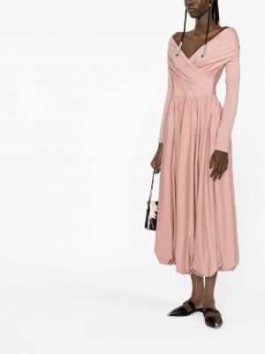 Sukienka midi bawełniana z dżerseju Philosophy Di Lorenzo Serafini różowa