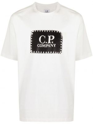 Tricou din bumbac cu imagine C.p. Company alb